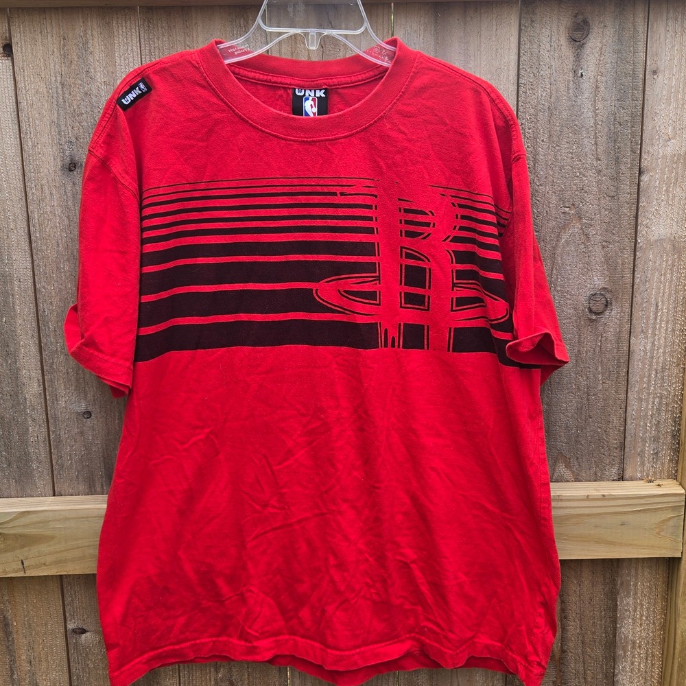 UNK NBA Houston Rockets Mens XL Red Graphic T-Shirt Short Sleeve Cotton Tee
